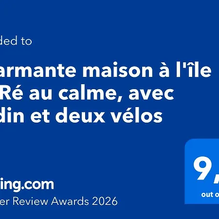 Charmante Maison A L'ile De Re Au Calme, Avec Jardin Et Deux Velos Feriehus Saint-Clément-des-Baleines